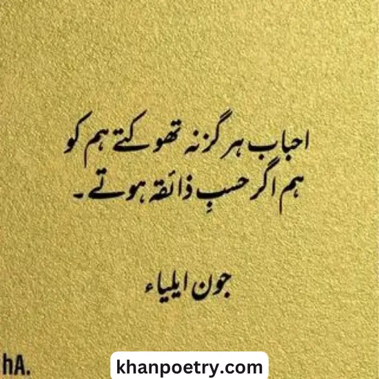 John Elia Poetry in Urdu