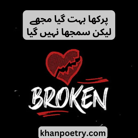 heart broken poetry in urdu 2 lines