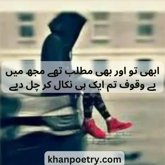 Matlabi log poetry in urdu 2 lines